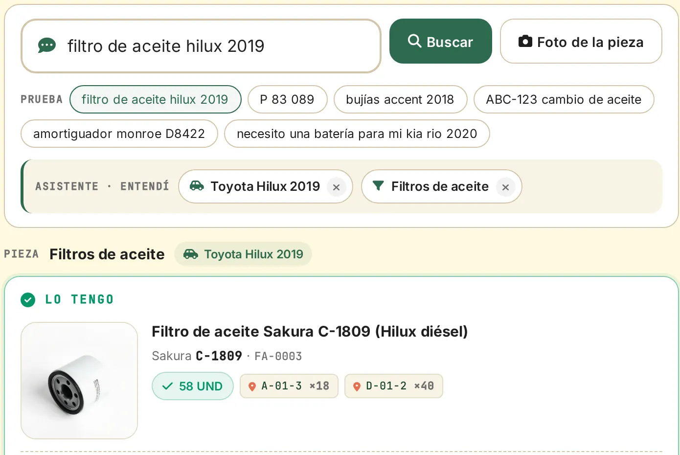 Autopartes · búsqueda en mostrador